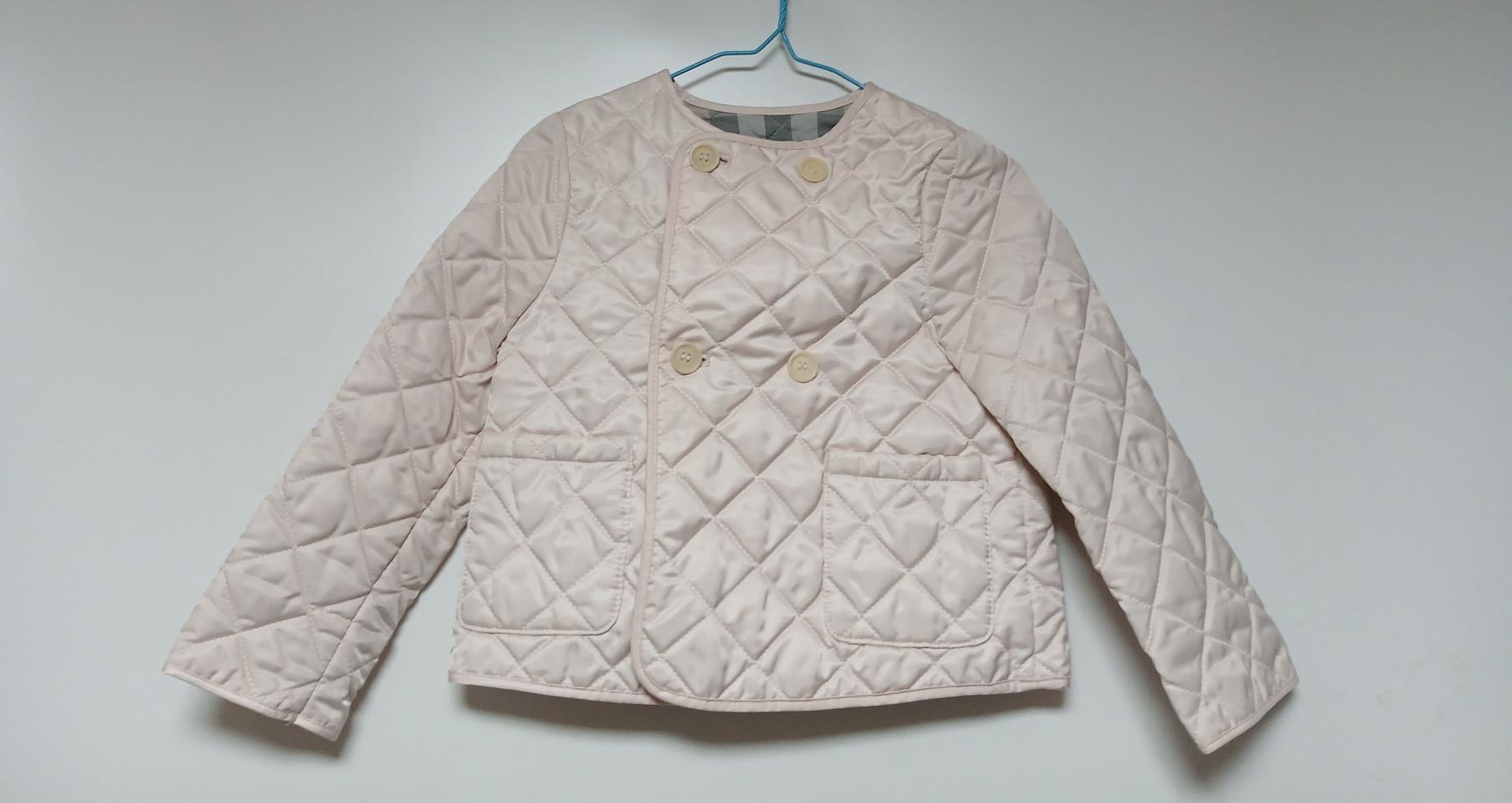 버버리키즈 핑크 퀼팅 자켓