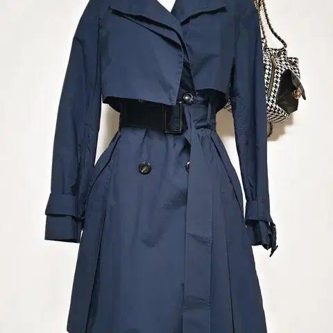 JIGOTT 정품 코튼 트렌치코트 55 네이비 트렌치자켓