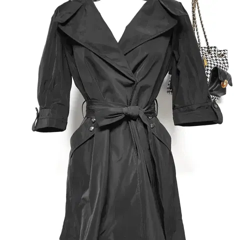 송지오 트렌치자켓 66 블랙 7부소매