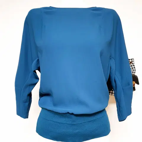 잇미샤 7부 블라우스 44 55 쿼터이즈블루