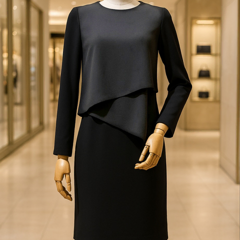 쉬즈미스 블랙 겹겹 미니원피스 66 뱃살커버