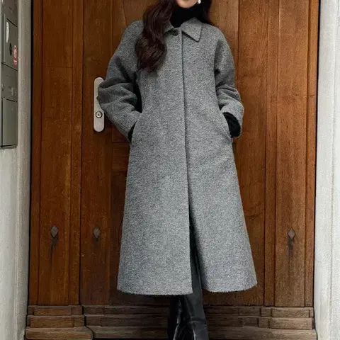 온앤온 기은세 신상 헤어리 울 싱글 맥코트 66