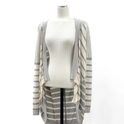 페델리 캐시미어 실크 스트라이프 오픈 가디건 S