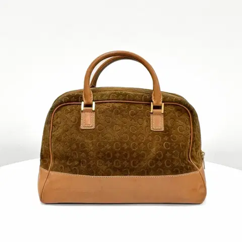 셀린느 C 블라종 엠보싱 스웨이드 보스턴 토트백