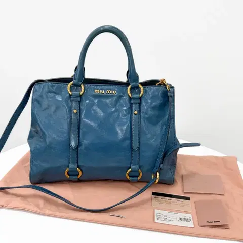 미우미우 비텔로 샤인 Oceano 2WAY 토트 & 크로스백