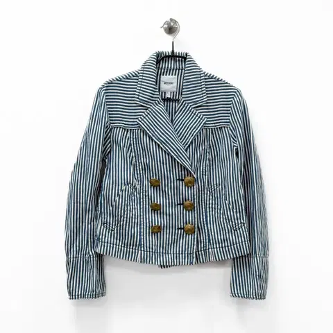 모스키노 Jeans 스트라이프 더블 숏 자켓 42