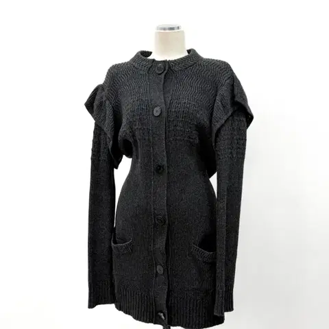 씨바이 끌로에 울 블렌드 텍스처드 롱 가디건 2