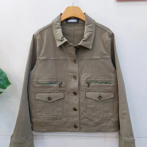 플라워자수 데님 숏자켓 55