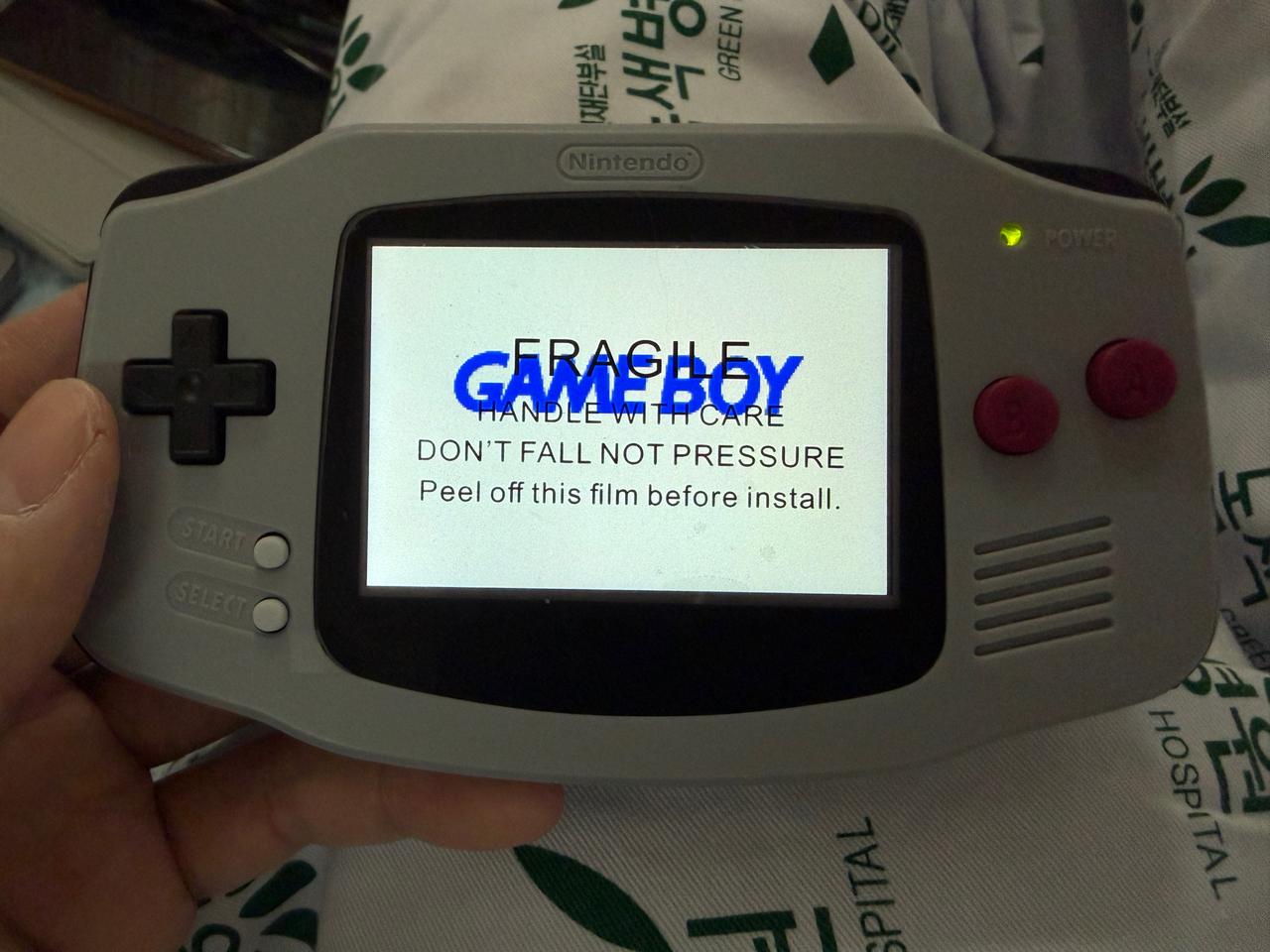 닌텐도 게임보이 어드밴스 그레이 컬러 ips v5 커스텀