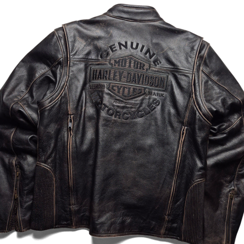 [L] 할리데이비슨 소가죽 바이커 자켓