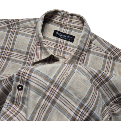 [100] 입생로랑 체크셔츠