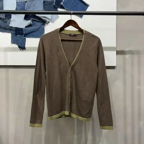 (95) 에드윈 캐주얼 앙고라 울 배색 가디건