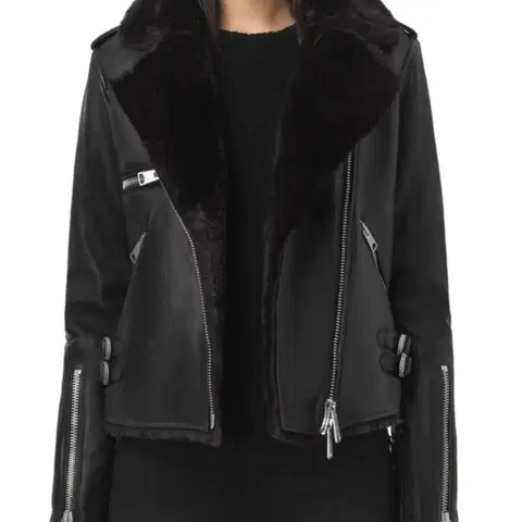 올세인츠 양가죽 바이커 무스탕 자켓 2