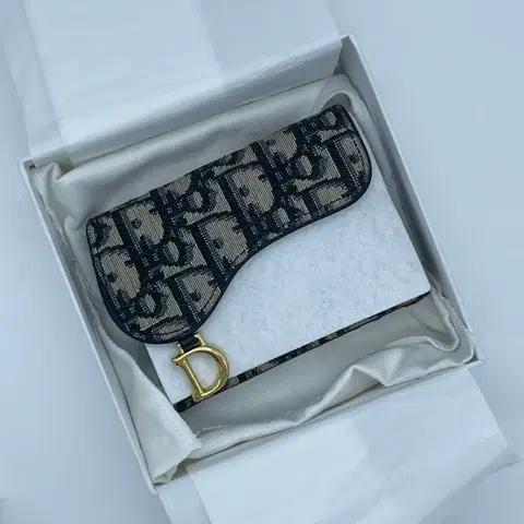 [ 새상품급 / 풀구성 ] 디올 오블리크 새들 5포켓 아코디언 지갑