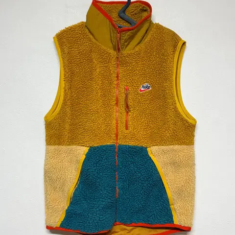 나이키 플리스 배색 조끼 L