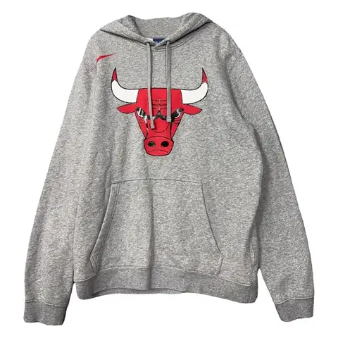 나이키 시카고불스 프린팅 라이트 그레이 후드티 L