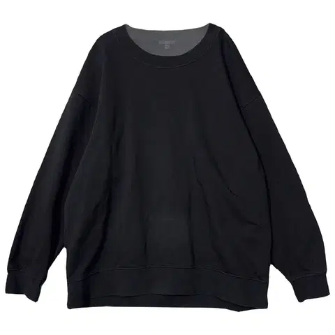 코스 블랙 무지 코튼 맨투맨 M