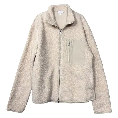 코스 크림 뽀글이 후리스 집업 M