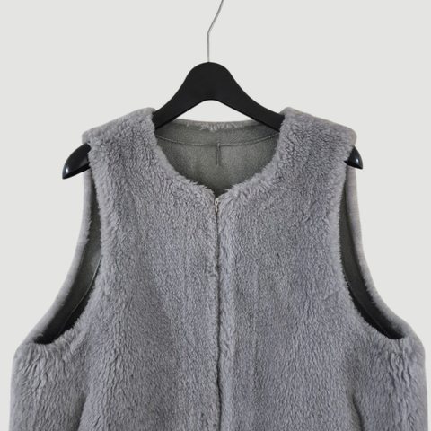 [66]리오벨 여자 양모 퍼 조끼 베스트