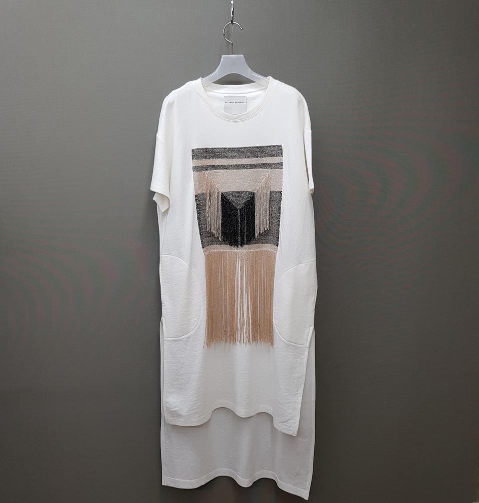 스테판 슈나이더 프린지 그래픽 롱 원피스 F사이즈