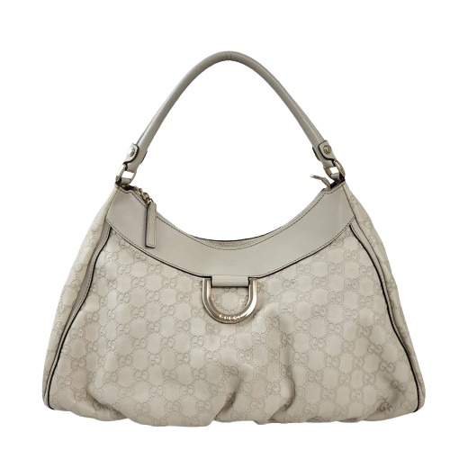 정품 구찌 시마 레더 D링 호보 숄더백 라지