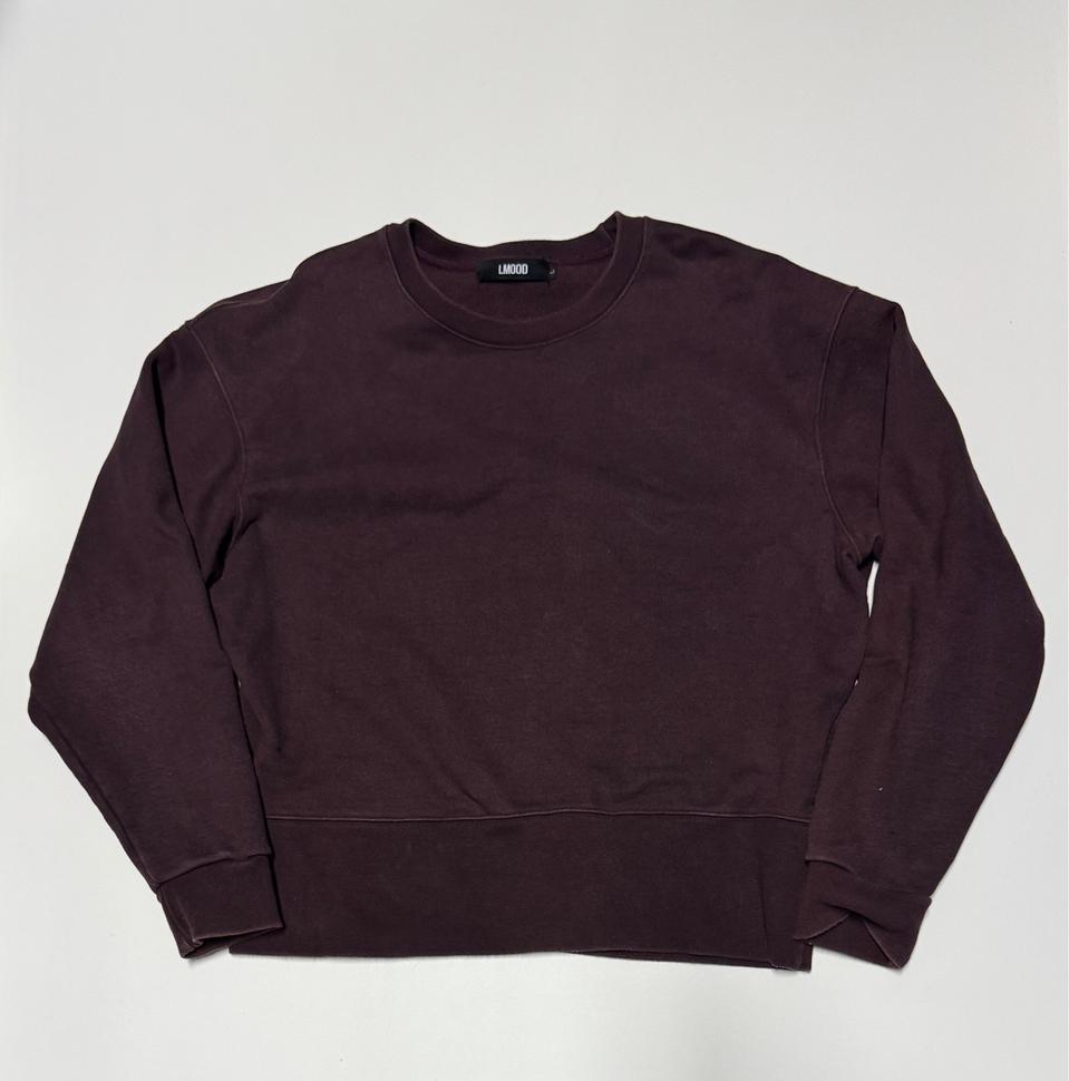 엘무드 Lmood 빈티지 코코아 크롭 맨투맨 L
