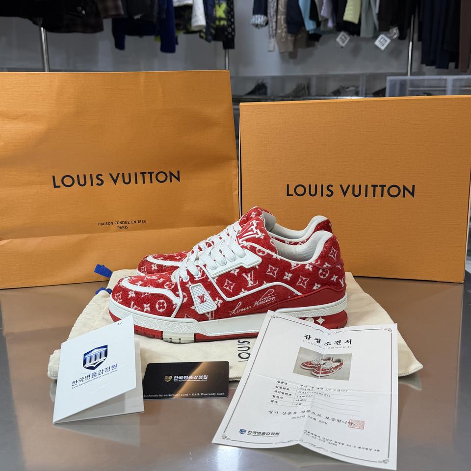 [리오브] 루이비통 LV 트레이너 텍스타일 벨벳 모노그램 스니커즈