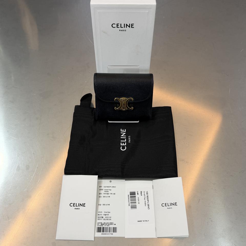 [리오브] 셀린느 트리오페 샤이니 샤프스킨 플랩 카드지갑