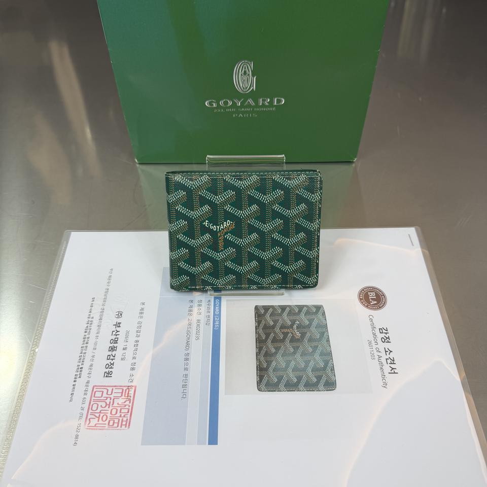 [리오브] 고야드 스페셜 그린 빅투아르 반지갑