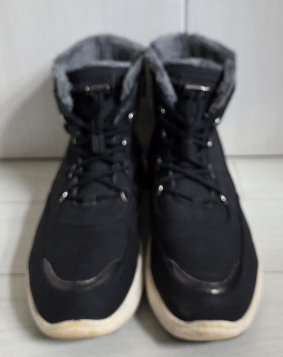 검정 털  끈 부츠 245