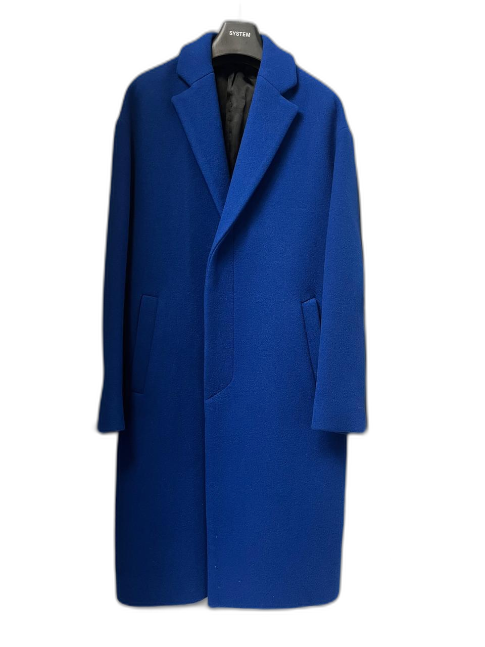 시스템옴므 캐시미어 코발트블루 오버핏 코트 95사이즈