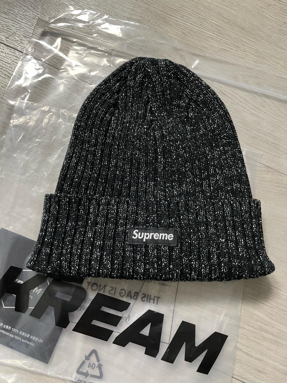 새상품) 슈프림 정품 비니 메탈릭블랙