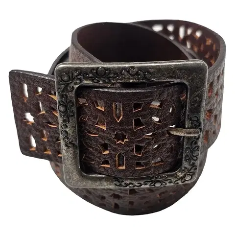 빈티지 타공 가죽 벨트