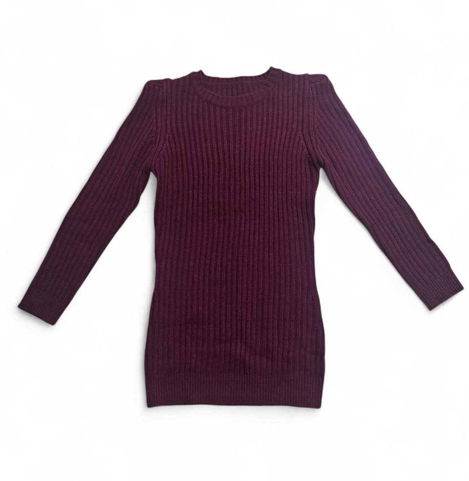 자줏빛 힙 가려주는 롱스웨터 - F
