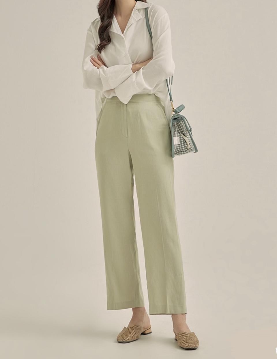 로엠 여름 세미와이드 팬츠