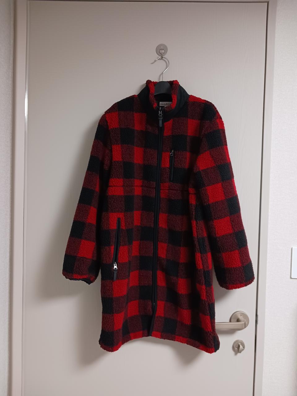 ASPEN 체크 플리스 롱점퍼