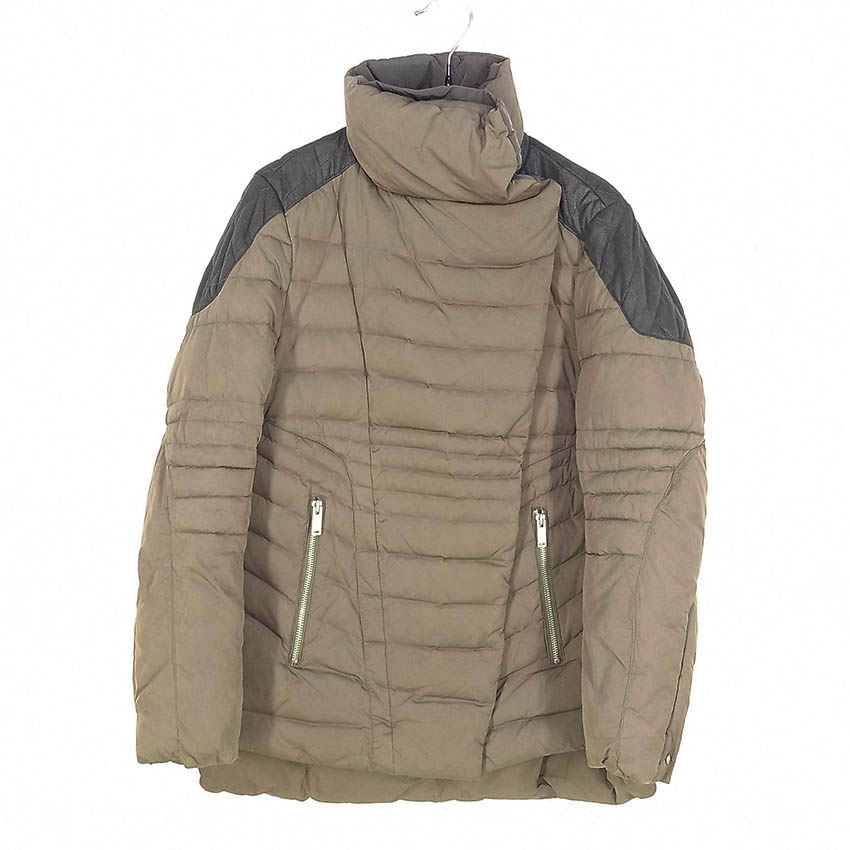 잇미샤 여성 똑딱이 집업 덕다운패딩 브라운55 (HU42406)