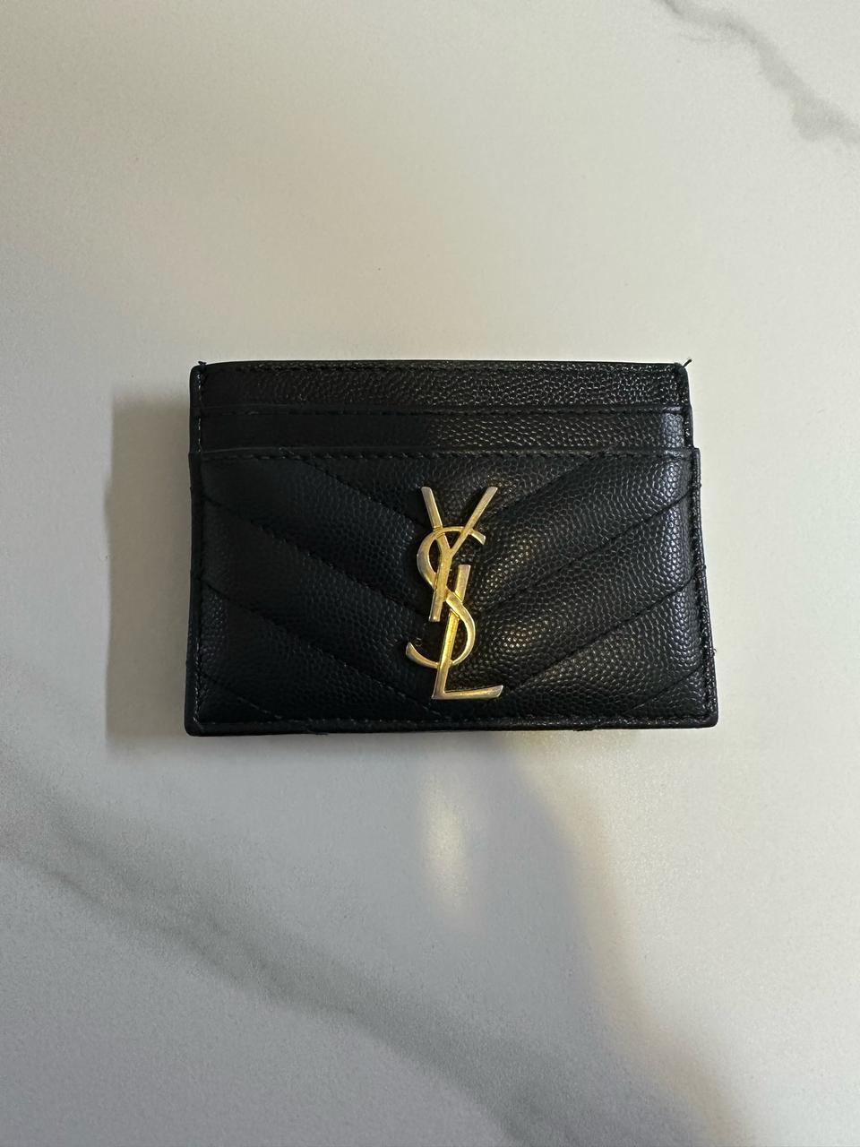 [정품] 입생로랑 금장 카드지갑