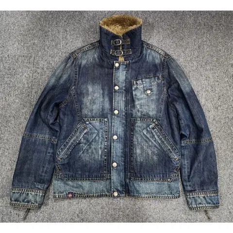 데얼스 빈티지 워싱 쉐르파 데님 자켓 L