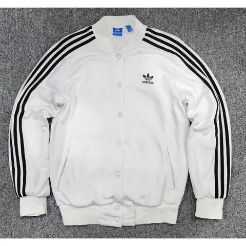아디다스 파이어버드 빅로고 버튼 트랙탑 봄버 자켓 100