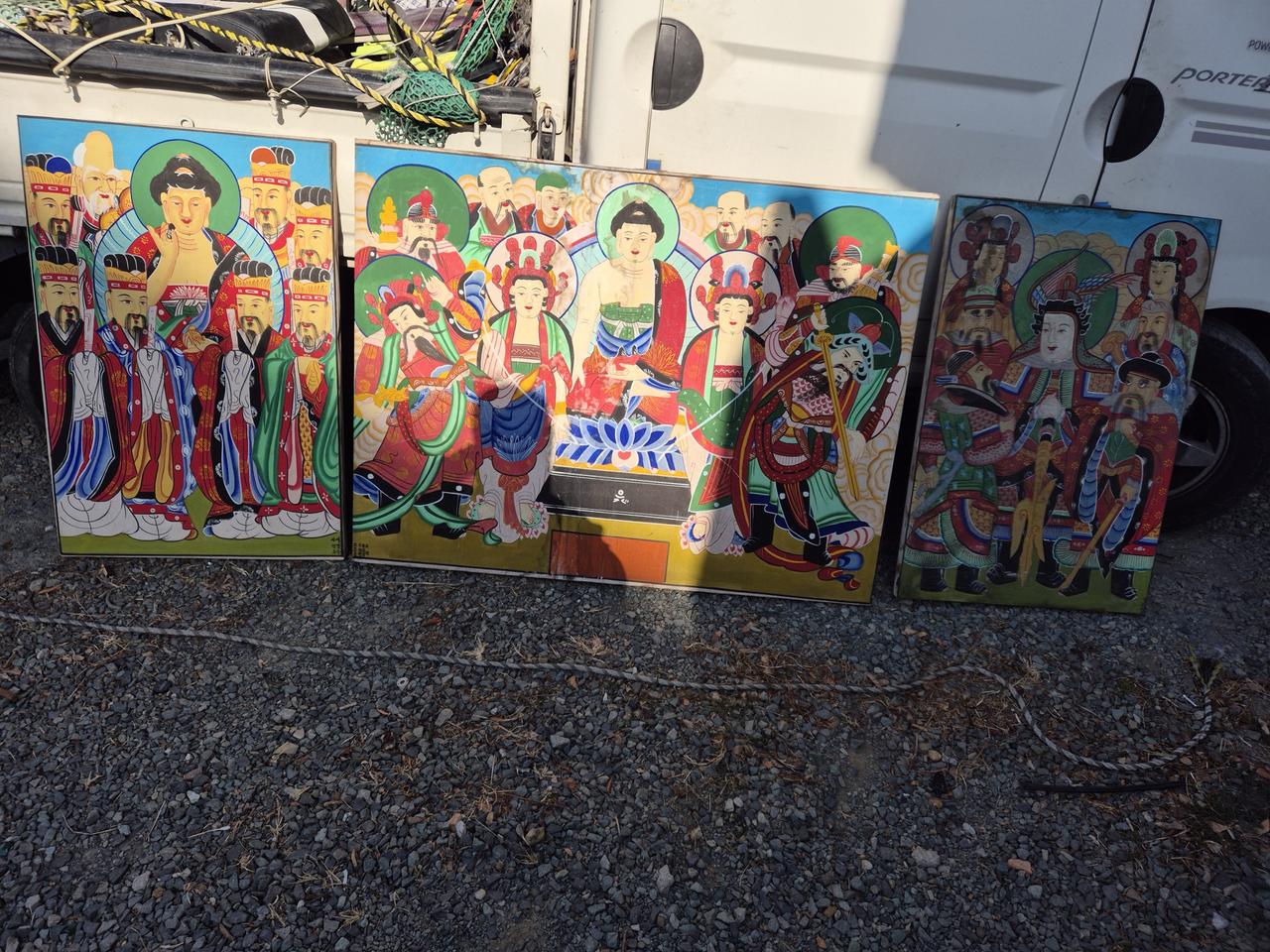 탱화 당채물감좋아요 민화그림진품 3개단가