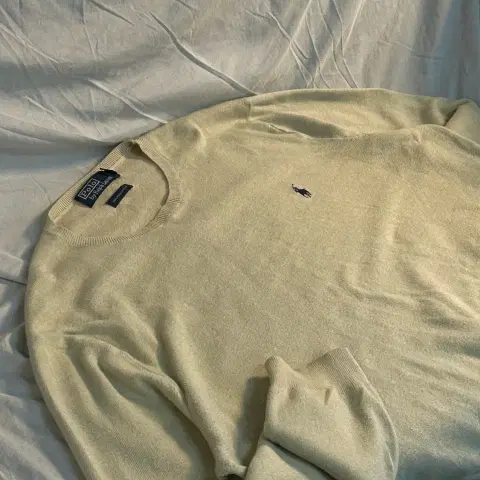 폴로 랄프로렌 피마코튼 베이지 니트 XL