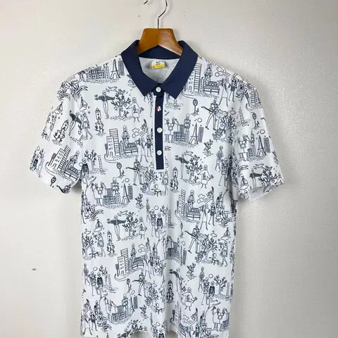 까스텔바작 남성 풀그래픽 골프티셔츠 105