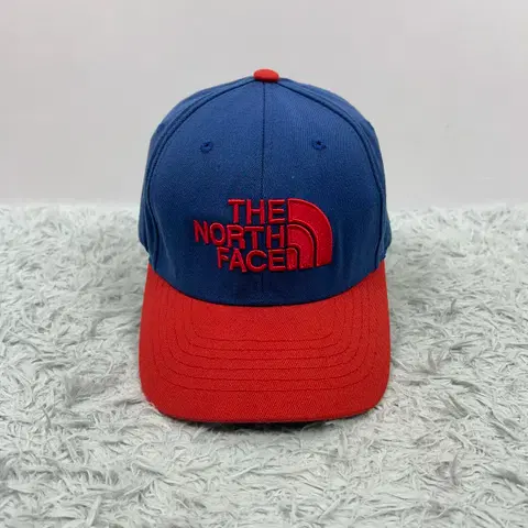 노스페이스 블루/레드 플렉스핏 6패널 사이즈캡 M-XL