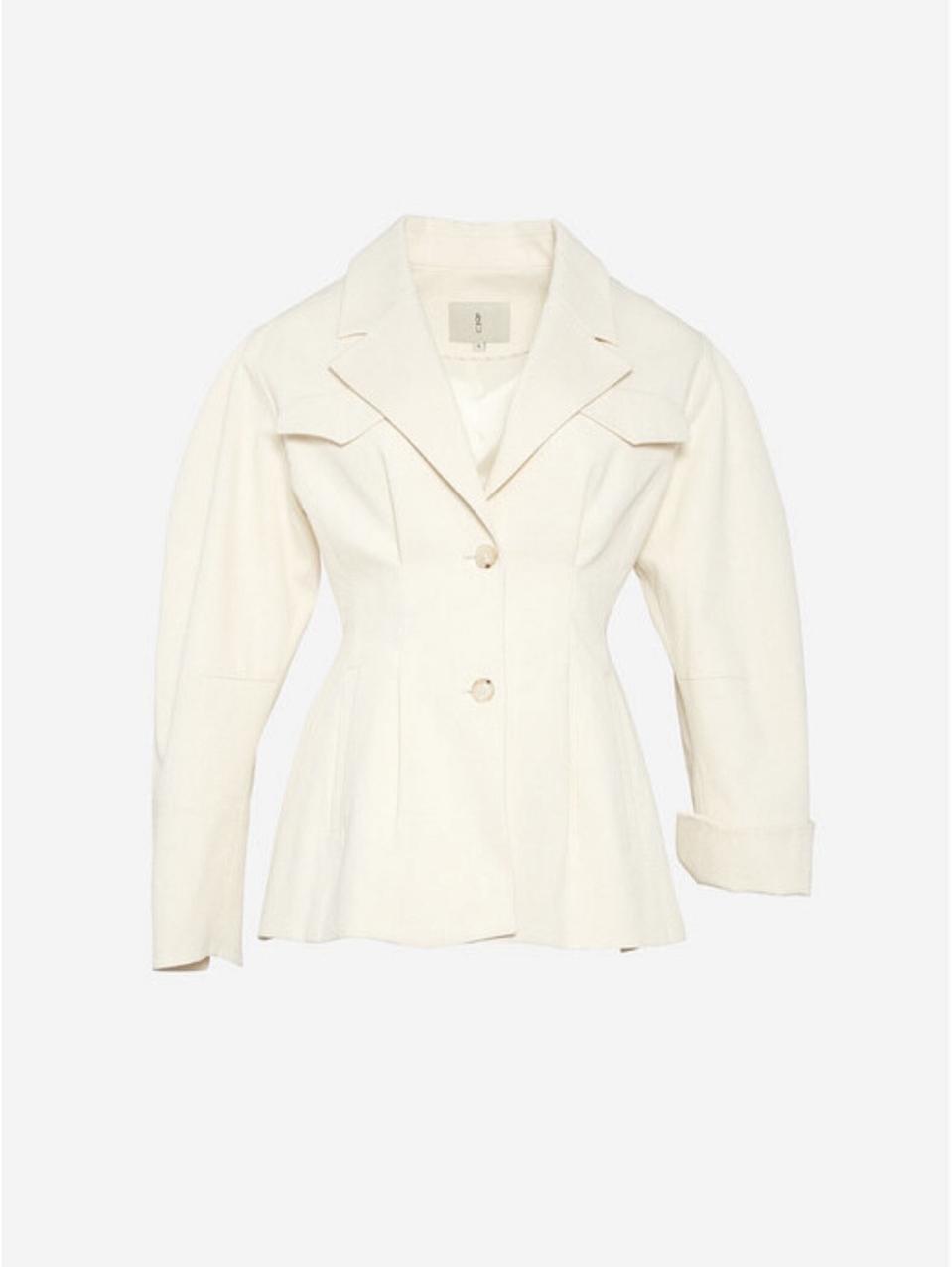 택O) 앤유 옥수 자켓 크림