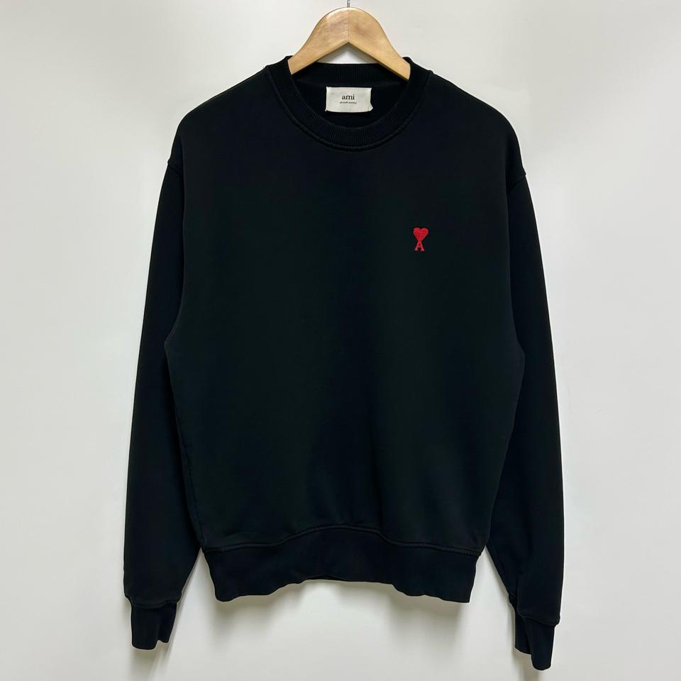 [남여공용 M]아미 하트로고 블랙 맨투맨