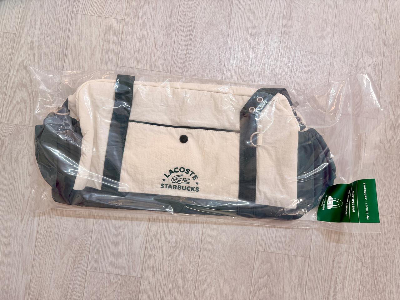 스타벅스, 라코스테, 멀리플백, 그린, 미개봉, 새상품