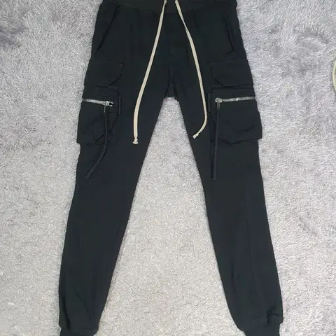 릭오웬스 카고 바지 조거 팬츠 블랙