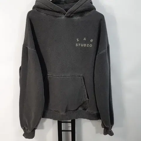 아이앱 스튜디오 후드티 피그먼트 차콜 그레이 L
