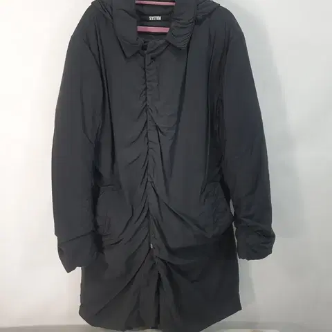 시스템 옴므 롱패딩 다운 코트 블랙 100